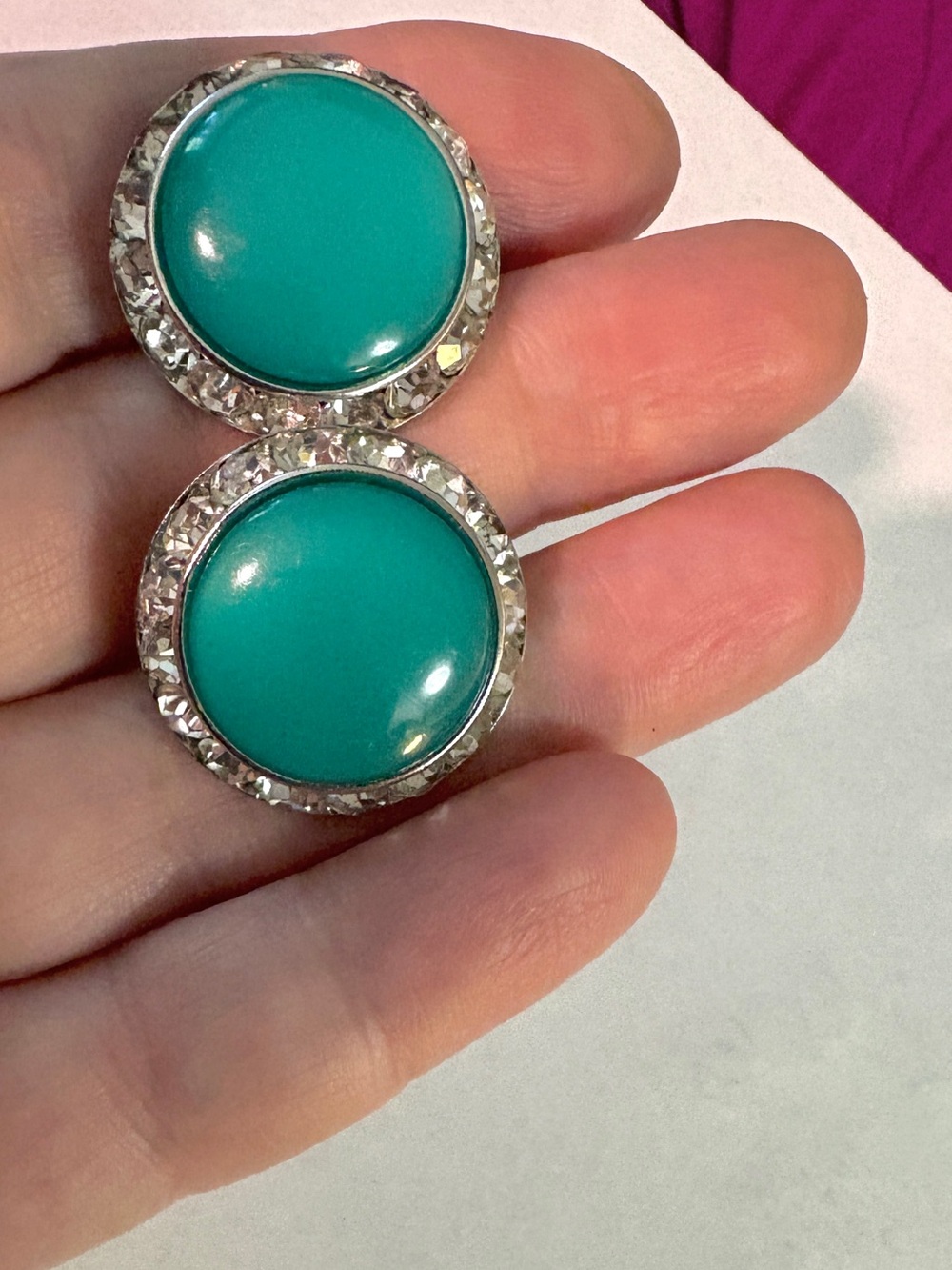 Coro Vintage Crystal-Edge Statement Earrings